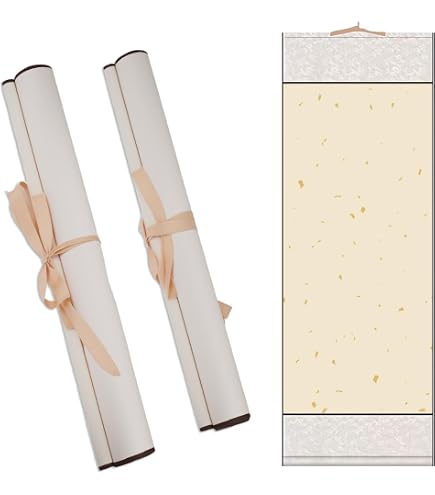 Pergamino Colgante De Caligrafía China TESSTSY – Papel Xuan Semicurado De 95x32 Cm, En Blanco Para Pintar O Escribir, Con Textura Vintage, Ideal Para Regalar A Artistas