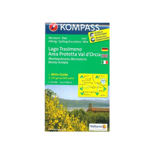 Download Lago Trasimeno, Zone Protégée Val d'Orcia (Toscane, Italie) 1:50.000 carte de randonnée topographique KOMPASS # 2463 Download Lago Trasimeno, Zone Protégée Val d'Orcia (Toscane, Italie) 1:50.000 carte de randonnée topographique KOMPASS # 2463