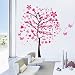 Rainbow Fox Large Heart Tree Butterfly Wall Decals Tree Wall Sticker Decals PVC Removable Wall Decal for Nursery Girls and Boys Children's Bedroom (JM7165)