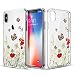 Produktbild ESR iPhone X Hülle [Kabelloses Aufladen Unterstützung], [Weiche TPU Rahmen, Hartem PC Rückdeckel] Blumenmotiv SchutzHülle für Apple iPhone X / iPhone 10 5.8 Zoll 2017 Freigegeben. (Schmetterling)