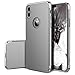 Produktbild VemMore kompatibel mit iPhone X Hülle Hard Case Handyhülle 360 Full Body Protection Hardcase Ultra Slim Dünn [3 in 1] Bumper Schutz Schutzhülle Anti-Kratzer Protective Stoßfest PC Cover - Grau