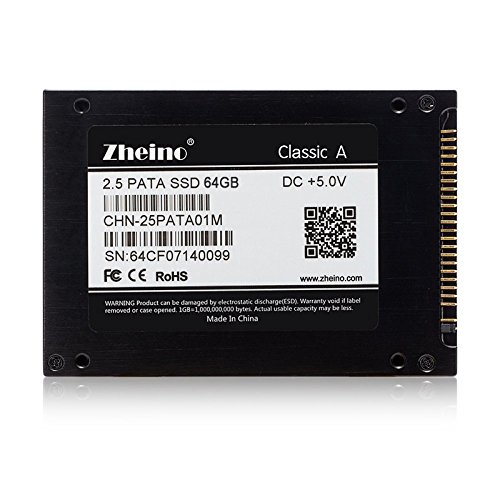 Zheino 2.5 Pulgadas IDE 64GB SSD Pata 44Pins Unidad de Estado Sólido Solid State Drive (MLC Flash)