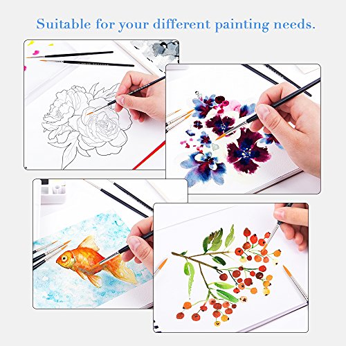 Doutop Pinselset Künstler Malen Pinsel Set Aquarell Acryl Flachpinsel Ölmalpinsel für Malerei Ölmalerei Ölfarben Bürste 12stk - 9