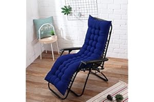 Morbuy Cojín para Tumbona de Jardín, Suave y Cómodo Cojín Reclinable Colchoneta Tumbona Exterior Ideal para Tumbonas, Sillas y Hamacas (90x45CM,Azul Joya)
