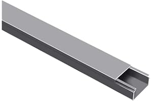 CILSON Canales de Cable autoadhesivos, 20 m, Color Gris con Cinta Adhesiva de Espuma, Listo para Montaje (25 x 16 mm (Ancho x Alto)