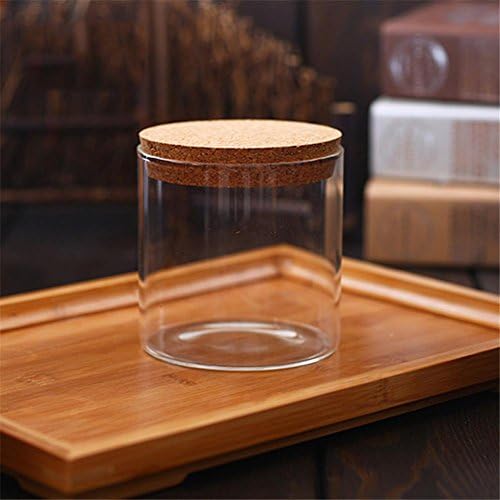 Spice Jar Condiments Cans Seasoning Bottle Canned Food Cooking and Dining Creative Cork Sealed glass jar Storage Coffee Tea Wine Solid Liquid Set of 2, A