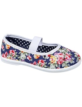 GIBRA® Ballerinas für Mädchen, dunkelblau/bunt, Gr. 24-35