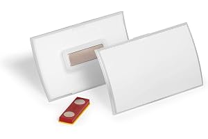 Durable Click Fold Namnskyltar med Magnet, 54x90 mm, 10 styck