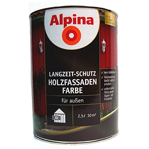 Alpina Holzfassadenfarbe, 2,5 Liter in Moosgrün