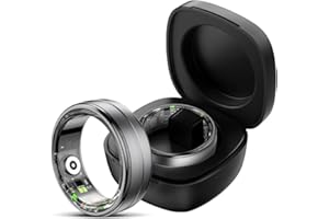 FINDTIME Smart Ring Golden Smarring Uomo Donna Smart Ring Android iOS Fitness Ring Tracker Cardiofrequenzimetro Monitoraggio Contapassi Monitoraggio Salute Monitoraggio Attività Tracker Nero #12