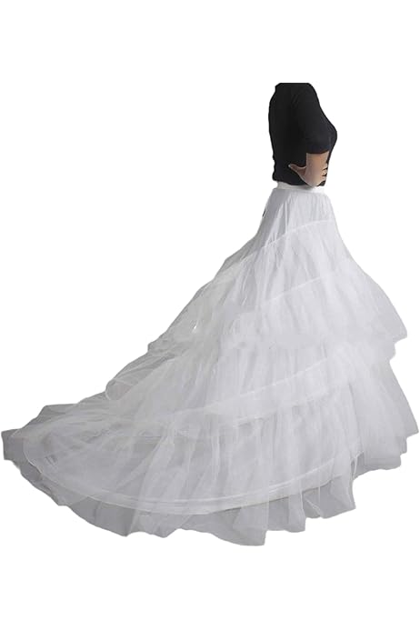 Sottogonna In Tulle A Strati | 4 Strati, Lunghezza 35-50cm, Bianco/Nero - Foto 9