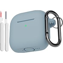 AirPods 4. Generation Hülle Mit Reinigungsset – Weiche Silikon-Schutzhülle, LED Sichtbar, Schlüsselanhänger