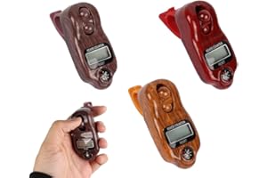 Hitopin Compteur de Perles Numérique, Ensemble de 3 Compteurs de Tasbih Numériques, Compteur de Perles de Prière Musulman, Compteur de Perles Numérique avec Boussole, Compteur Manuel Réglable à 5