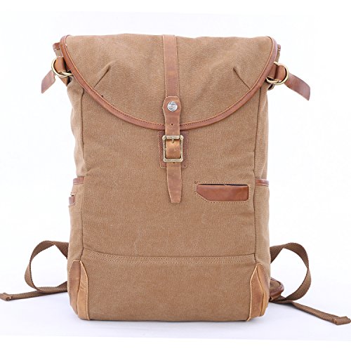 Gootium 50411 Canvas Genuine Leather laptop Backpack