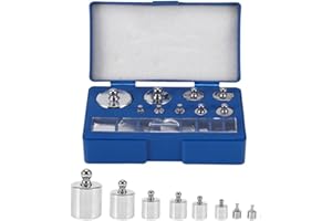 ZERONE Poids de Balance Poid Etalonnage, 17 pcs 10mg-100g (total 211,1 g) Poids de Calibrage Poids de Balance de Test avec Pince à Épiler pour Balance de Poche Numérique