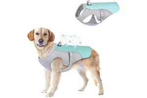 Voarge Kühlweste für Hunde, Leichtgewicht Kühlweste, Atmungsaktive Reflektierende Sicherheitsweste für Klein Mittel, UV-Schutz Hunde Kühlweste, S
