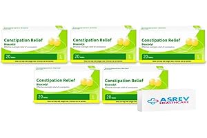 ASREV HEALTHCARE Constipation Relief Laxative 5mg Gastro-Resistant Tablets Adult - 5 Pack of 20 Tablets - Brands May Vary