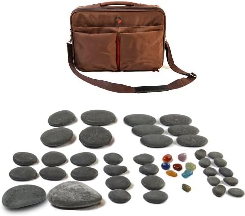 Vulsini Mobile Stone Heater Bag/ Chakra and Basalt Stone Kit - Pack of 44