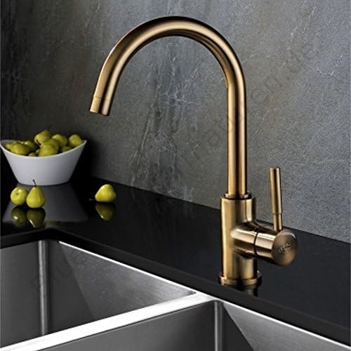 BlueWater Colorado Old Designer Kitchen Sink Mixer Tap Kitchen Tap, Kitchen Mixer Tap Gold Blue Water Basin Mixer Tap for Washbasin Single-Lever Mixer Tap High Pressure Kitchen Sink Mixer Tap