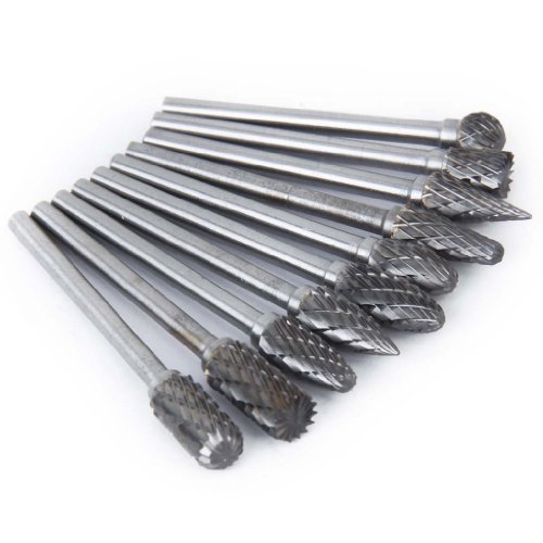 10pcs SCHAFTFRaeSER Tungsten Stahl YG8 Fraeser 6mm Kopfdurchmesser - 3