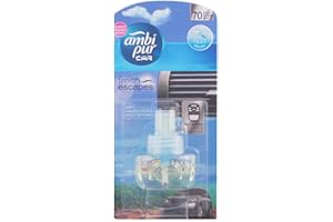 Ambi Pur Profumatore Auto, 1 Ricarica, Fragranza Brezza Leggera, Elimina Odori, Facile da Agganciare, Fino a 70 Giorni di Profumo per Ricarica