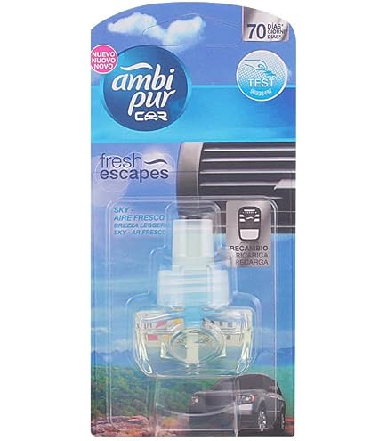 Ambi Pur Confezione 4 Deodoranti Auto Con Clip – Brezza Marina, Profumatore Per Auto A Clip, 4 Pezzi - 2