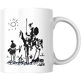 Don Kişot Kupa Bardak Coffee Mug Beyaz Kulplu Seramik Kupa