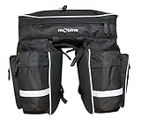 Mobina Waterproof Triple Rear Pannier Cycling / Bicycle / Trunk / Carrier / Rack - Black