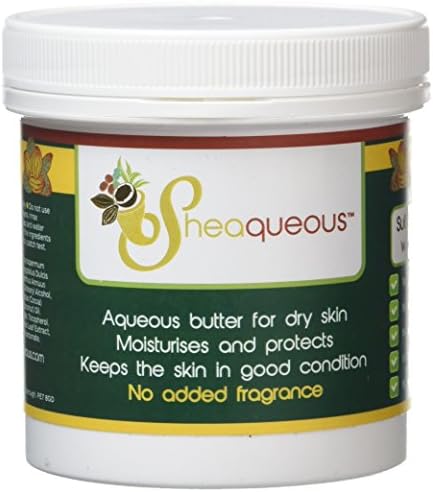 Sheaqueous Sheabynature Cream with Organic Shea Butter, Almond Oil, cocoa butter, vitamin E, A natural aqueous butter for very dry skin, No added Fragrance, for Sensitive Skin, Babies, Children
