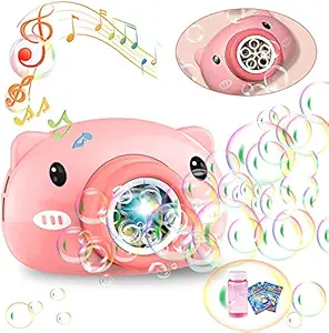 Generic Portable ABS Camera Bubble Machine for Kids (Multicolour)