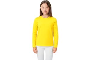 Lilax Girls' Basic Long Sleeve Round Neck T-Shirt