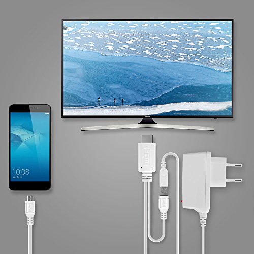 Cavo MHL adattatore, adattatore da micro USB 5-pin a HDMI ad HTC One M9 / One X / Sony Xperia Z1 / Z2 / Z3 / Z5, etc - 1,5m connetore es per immagini HD / transmissione audio