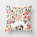 Produktbild Chinese Crested Floral Dog Breed Pattern Cute Dog Gifts for Dog Lovers Cotton Canvas Throw Pillow Case Cover 18 x 18 Inches Merry Christmas Square Cushion Cover for Sofa Print Two Side
