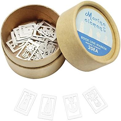 Winstory 20 Pcs Mini Metal Bookmarks Souvenirs,4 Styles (Ocean)