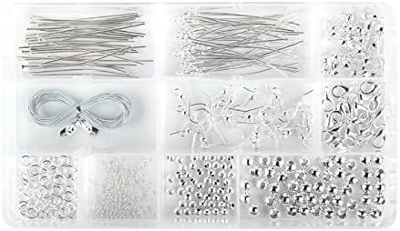 Beads Direct Plated Findings Kit 10 Styles includes Box, Other, Silver, 11 x 17.5 x 2.5 cm