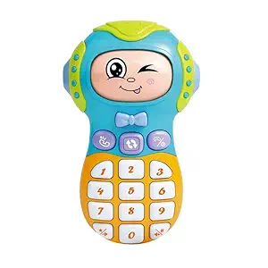 SAJANI Expression Mobile Phone Toy - Toy Phone with Light & Sound, 3 Mode Face Changing Baby Phone for Toddlers & Kids, Phone Toy for Kids - Random Color,Plastic,Multi Color, ( Pack of 1 )