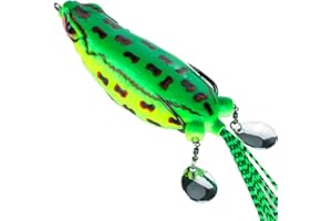 LKJYBG Topwater Frog Lures, Hollow Body Silicone Soft Frog Lure, Sequins Weedless Topwater Lures, Topwater Frog Crankbait Tackle