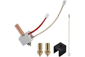 HzdaDeve Kit Hotend avec buse trempée, tête d'impression Hot End, bloc chauffant pour Elegoo Neptune 4 Pro/Neptune 4 avec 2 buses en laiton supplémentaires, 1 couvercle en silicone, 1