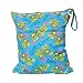 NovoGifts Large Travel Wet and Dry Cloth Diaper Zipper Bag Waterproof Washable Reusable 14x11.5"