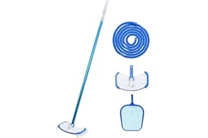 vidaXL Pool Reinigung Set 4-TLG. Kescher Poolsauger Bodensauger Poolreiniger