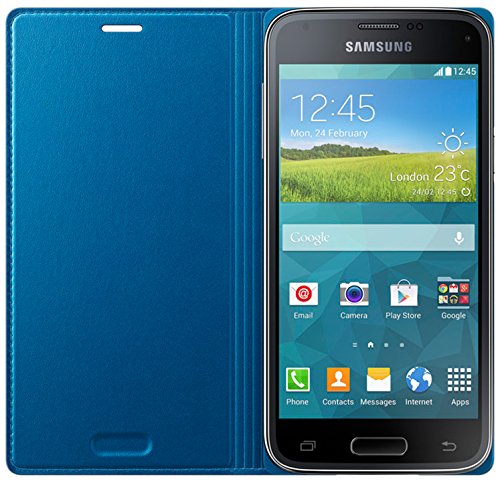 Samsung BT-EFFG800BE - Funda tipo flip para Samsung G800F Galaxy S5 mini  color azul- Versi  n Extranjera