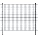 Produktbild Festnight Garten Zaunset Doppelstabmattenzaun Vorverzinkt Metall Gartenzaun & Pfosten Set Zaunpaneel 2008x1630mm Gesamtlänge 8m Grau