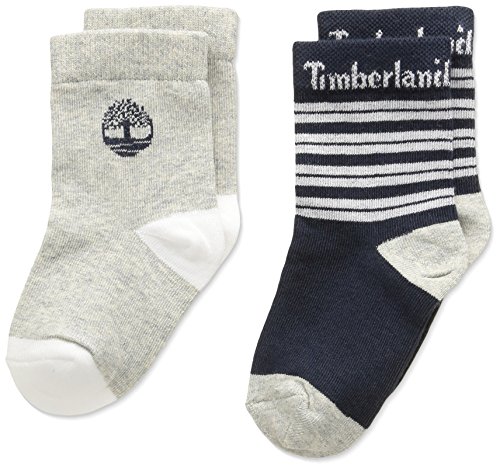 Timberland Baby Boys LOT DE 2 PAIRES DE CHAUSSETTES GARCON - Calf Socks - Multicoloured (Navy), 3-6 Months (Manufacturer size: 6 mois (Taille fabricant17)