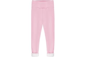 BIG ELEPHANT Dziewczęce legginsy z podszewką z polaru, ciepłe zimowe spodnie dla maluchów, elastyczne i miękkie rajstopy termiczne z wysokim stanem dla dzieci