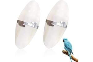 QEDBOJE Pack of 2 Parrots Chew Toy Birds Chew Toy with 2 Pieces Metal Holder Octopus Sepia Bones for Parrots Birds Reptiles Turtles Snails (approx. 11 cm)
