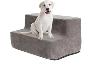 Bavokon Dog Car Ramp,2-Story Stairs Pet Ladder Support | Dog Steps for Cars and SUVs, Large Dogs Stairs with Removable Help Injured Dogs Get On and Off The Couch