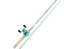 Sougayilang Fishing Rod and Reel Combo, 2-Piece 5-Foot 6-Inch Graphite & Fiberglass Rod, Durable and Strong, QuickSet Anti-Reverse Fishing Reel (1Pack/2Pack)
