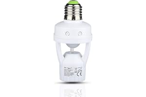 V-TAC SKU.4982 - Detector para bombilla E27 VT-8005, plástico y otros materiales, transparente, profundidad 117 mm