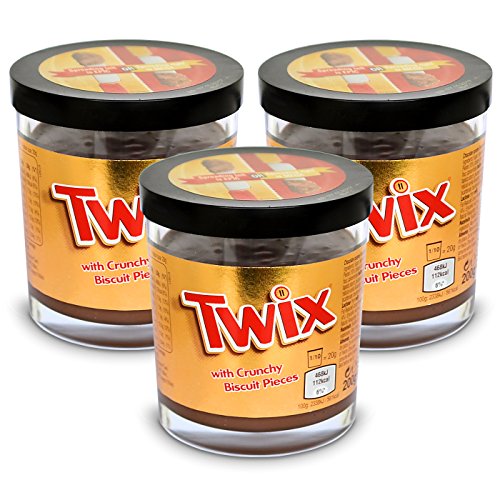 3x Twix Chocolate Caramel with Crunchy Biscuit Pieces Brotaufstrich 200g