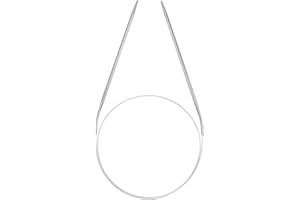 KINBOM 6mm Aiguille à Tricoter Circulaire en Acier Inoxydable, Aiguilles à Tricoter Ronde Interchangeables Fournitures pour Tricot et Crochet pour Amateurs de Tissage (80cm de Long)
